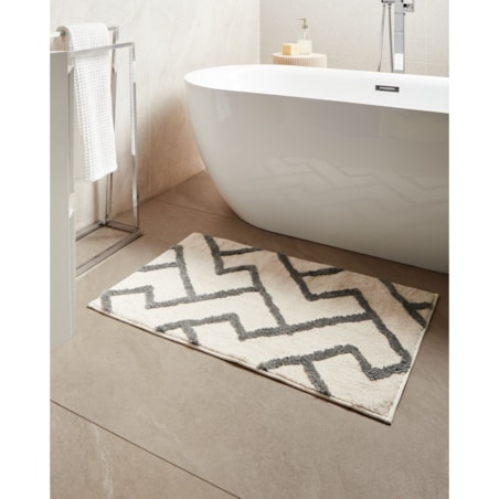 Dywanik łazienkowy GARHI Beżowy 60 x 90 cm Bawełna