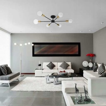 Lampa Sufitowa Żyrandol Plafon Pająk 6 Złota E27