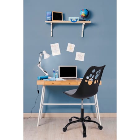 Krzesło plastikowe obrotowe biurowe JOY czarno-szare