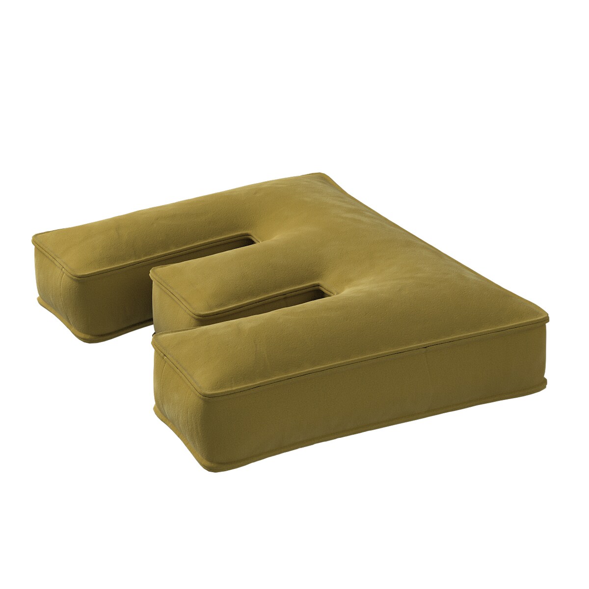 Poduszka literka E, oliwkowy zielony, 30x40cm, Posh Velvet