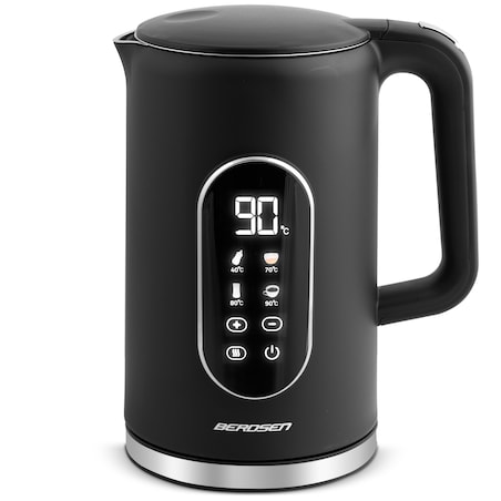 Czajnik elektryczny Berdsen 1,7l panel dotykowy regulacja temperatury 2200W czarno-srebrny