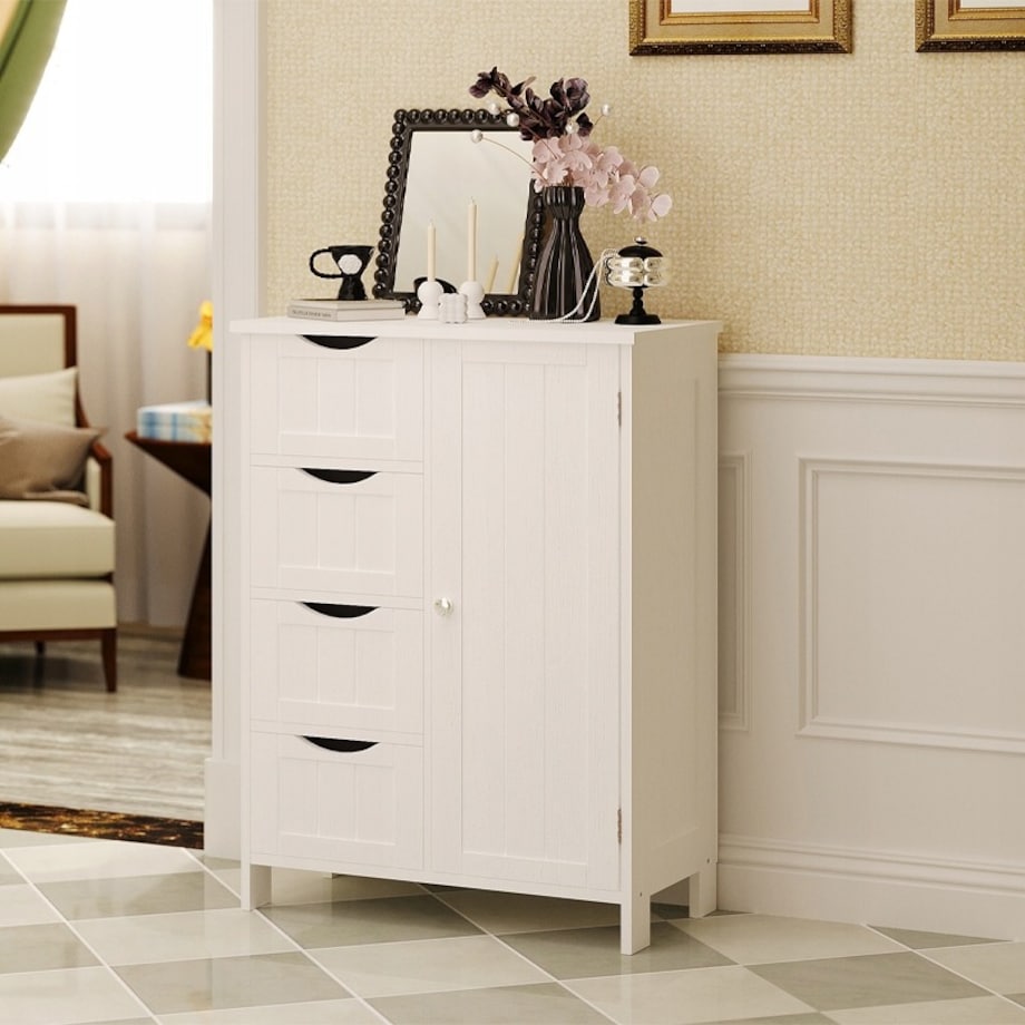 Szafka regał komoda łazienka przedpokój loft 3 szuflady biała wysoka 80 cm