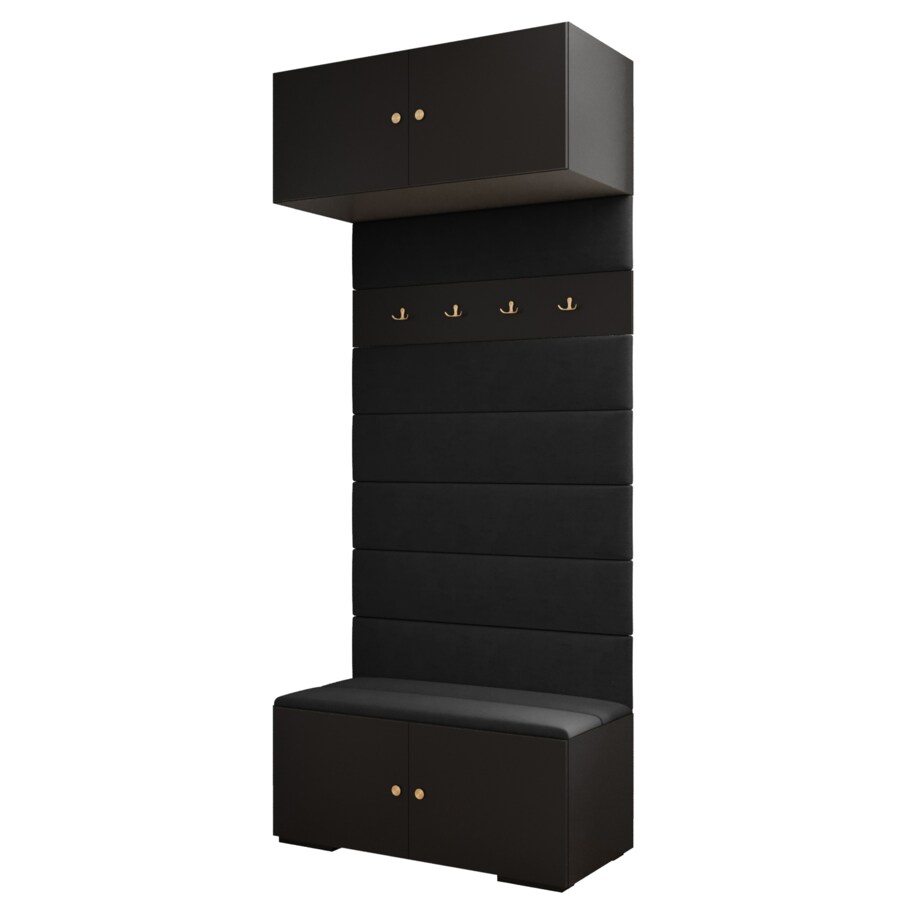 Garderoba do przedpokoju INOVA 2 czarny+złoty+manila18