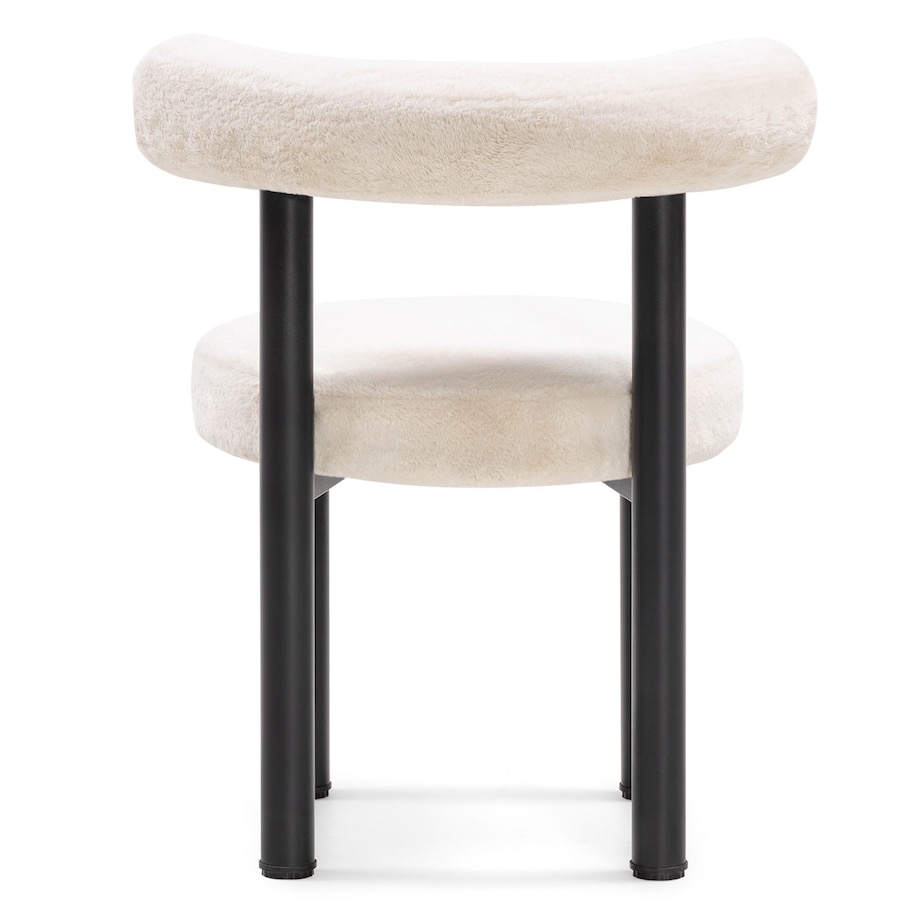 Krzesło do jadalni ecru/czarne nogi 75x58x81 cm PEDRITO - II, 2 szt.