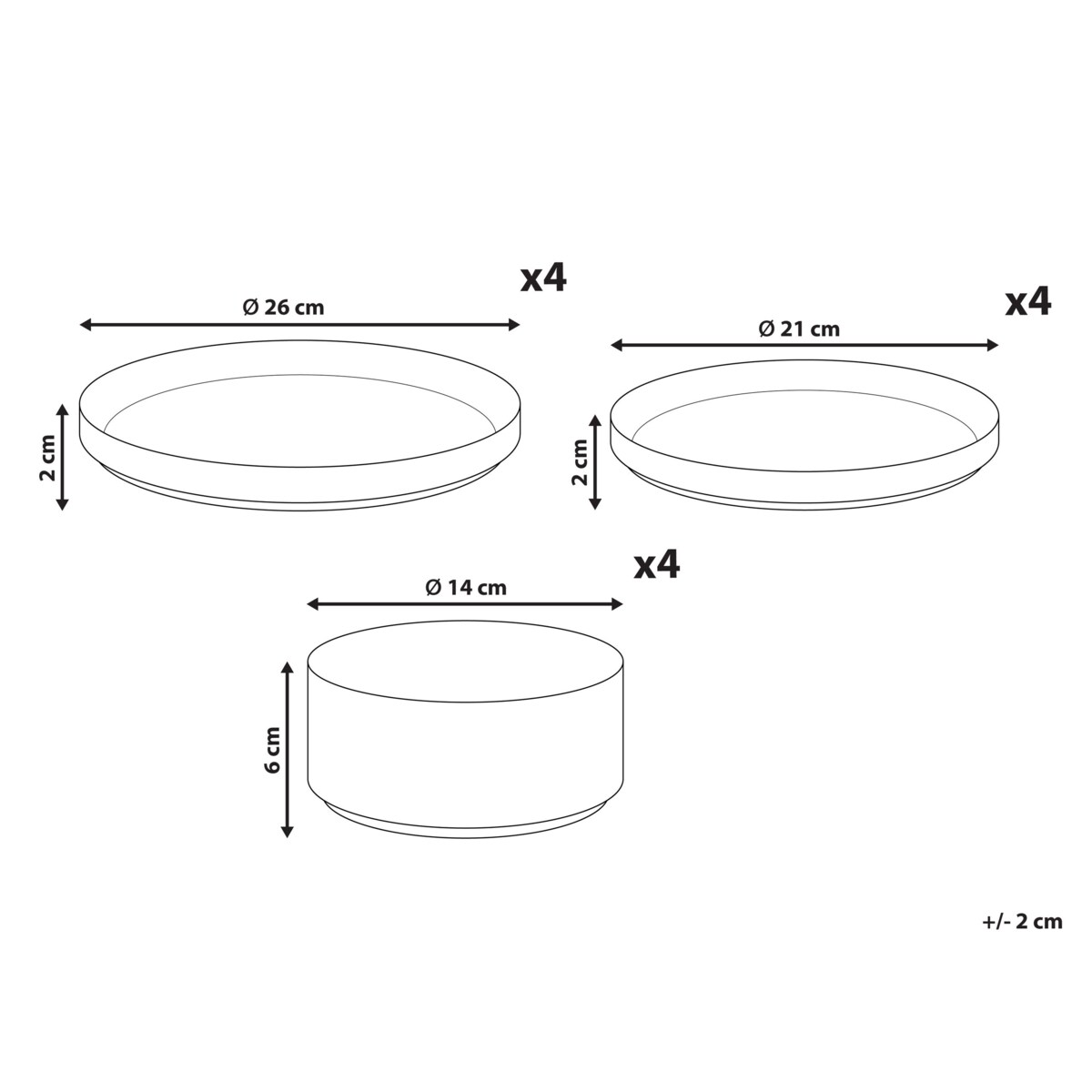 Zastawa stołowa 12-częściowa SPIKENARD Kamionka Złamana biel