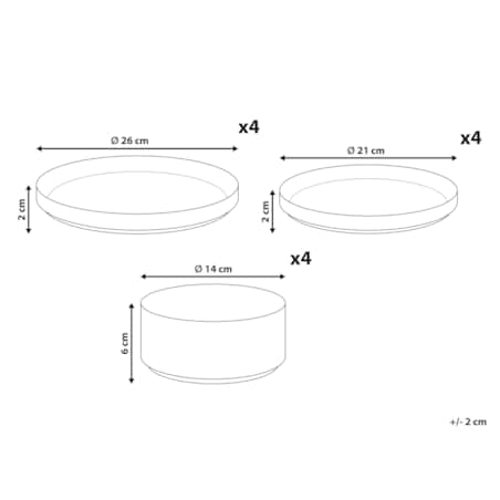 Zastawa stołowa 12-częściowa SPIKENARD Kamionka Złamana biel