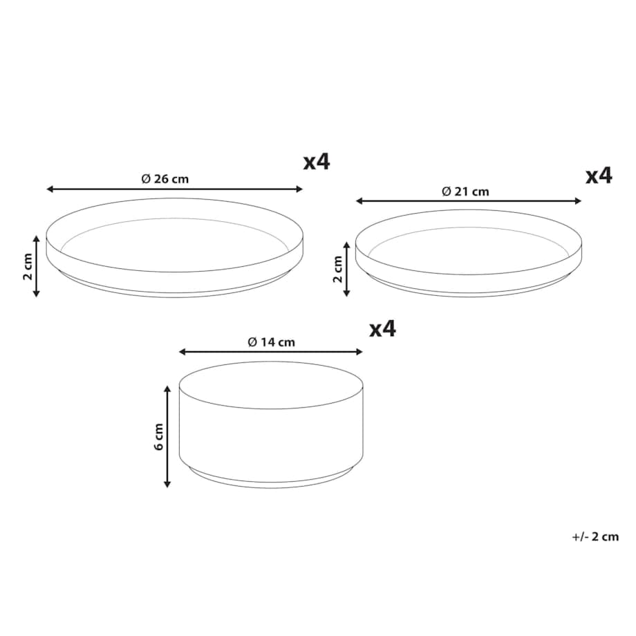 Zastawa stołowa 12-częściowa SPIKENARD Kamionka Złamana biel