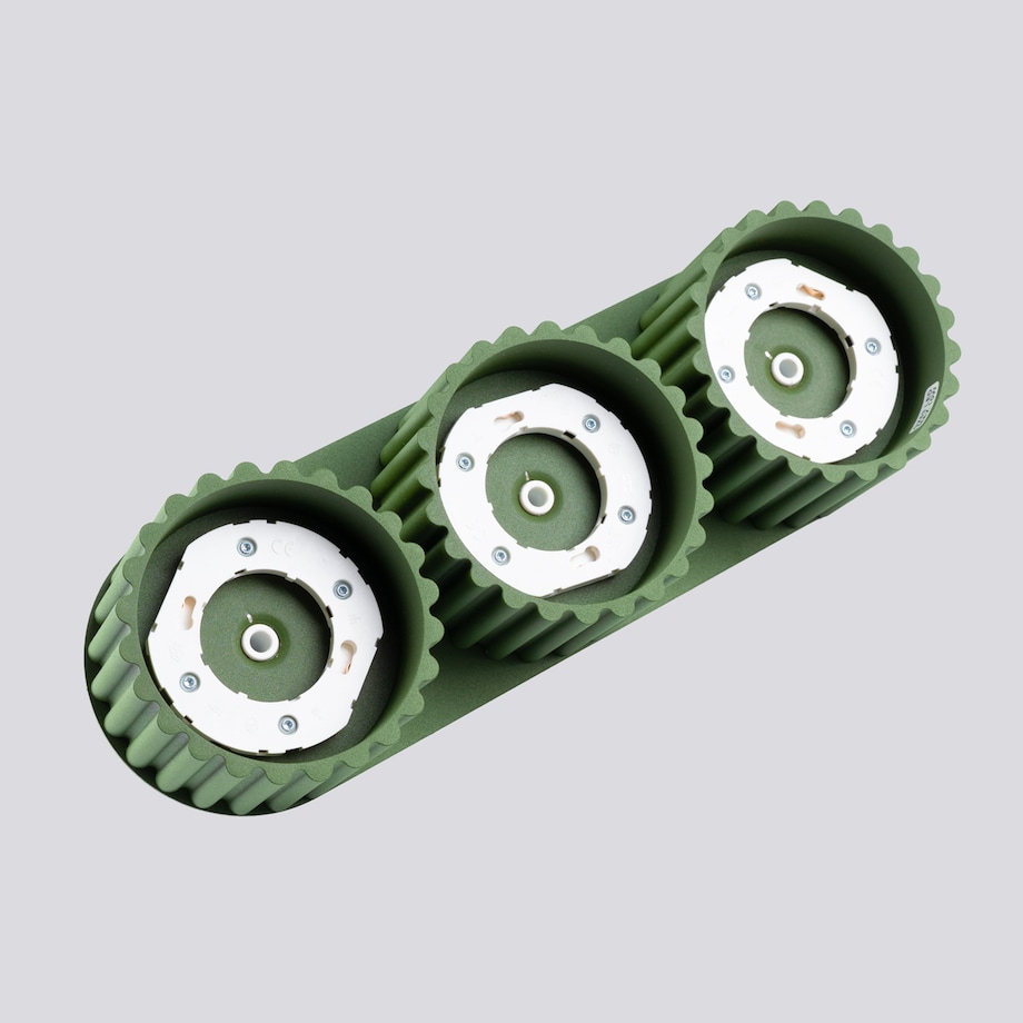 Plafon AURA 3 zielony oliwkowy Gx53