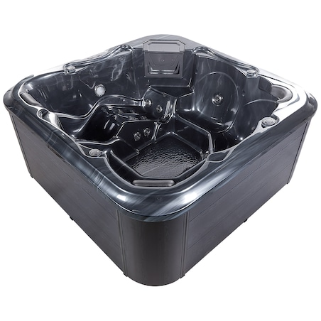 Wanna ogrodowa z hydromasażem LED TULAROSA Grafitowy