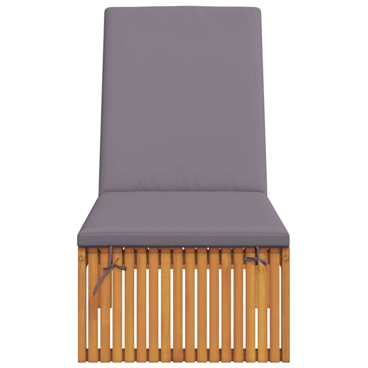 vidaXL Leżak z poduszką Brązowy 200 x 55 x 94cm Lite drewno akacjowe