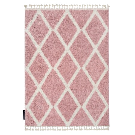 Dywan BERBER TROIK A0010 różowy / biały 200x290 cm