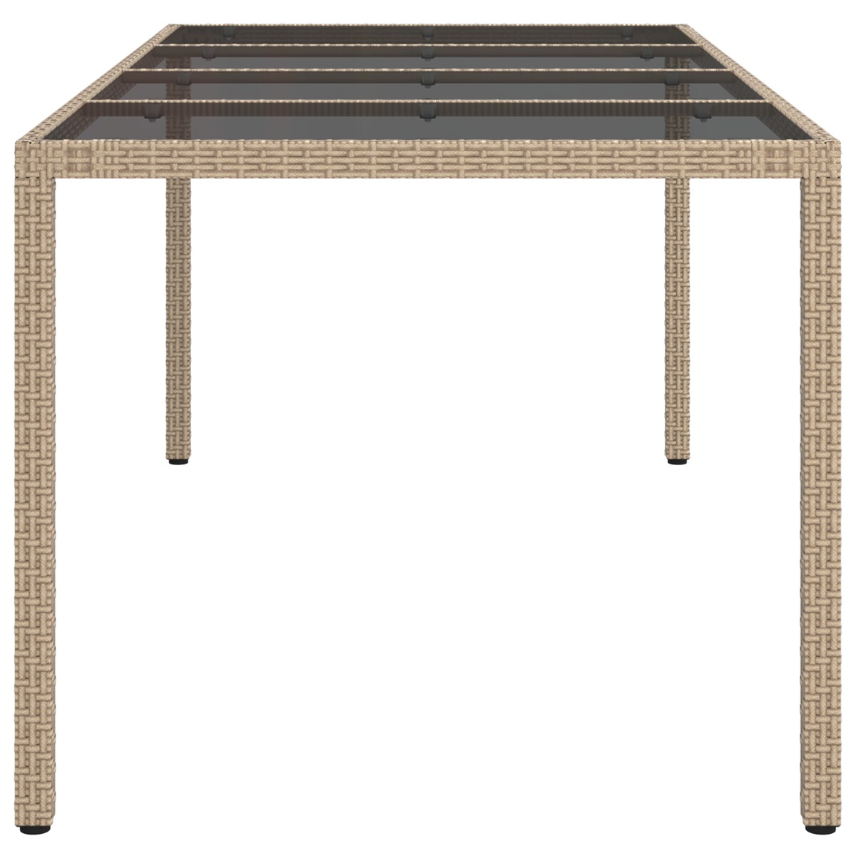 vidaXL Stół Ogrodowy Beżowy 190x90x75 cm Polirattan