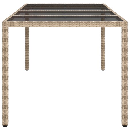 vidaXL Stół Ogrodowy Beżowy 190x90x75 cm Polirattan
