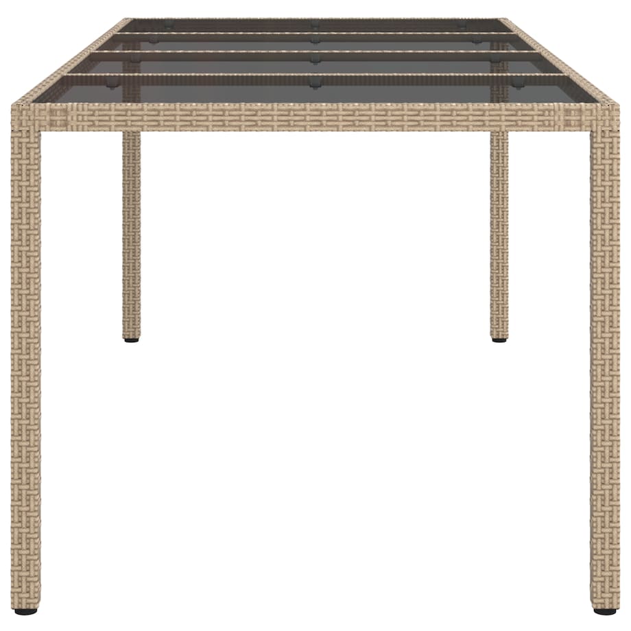 vidaXL Stół Ogrodowy Beżowy 190x90x75 cm Polirattan