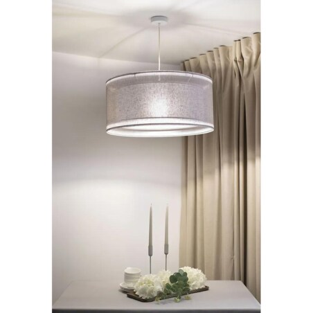 Lampa wisząca DUO LEN LIGHT 005-60 szara/beżowa