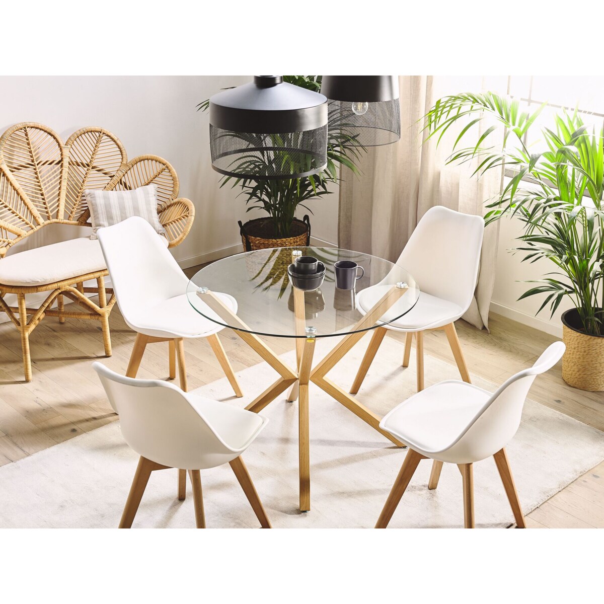 Stół do jadalni ALTURA Przezroczysty 90 cm