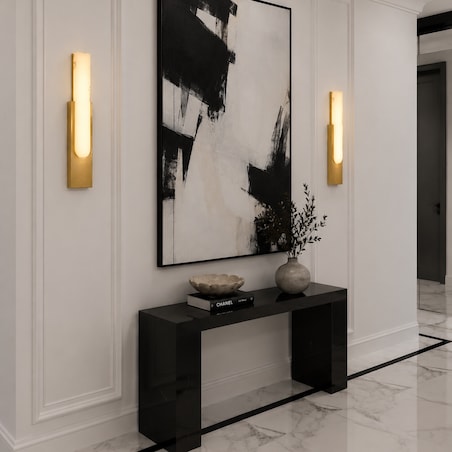 Kinkiet led złoty do salonu – eleganckie oświetlenie w stylu glamour LIORA
