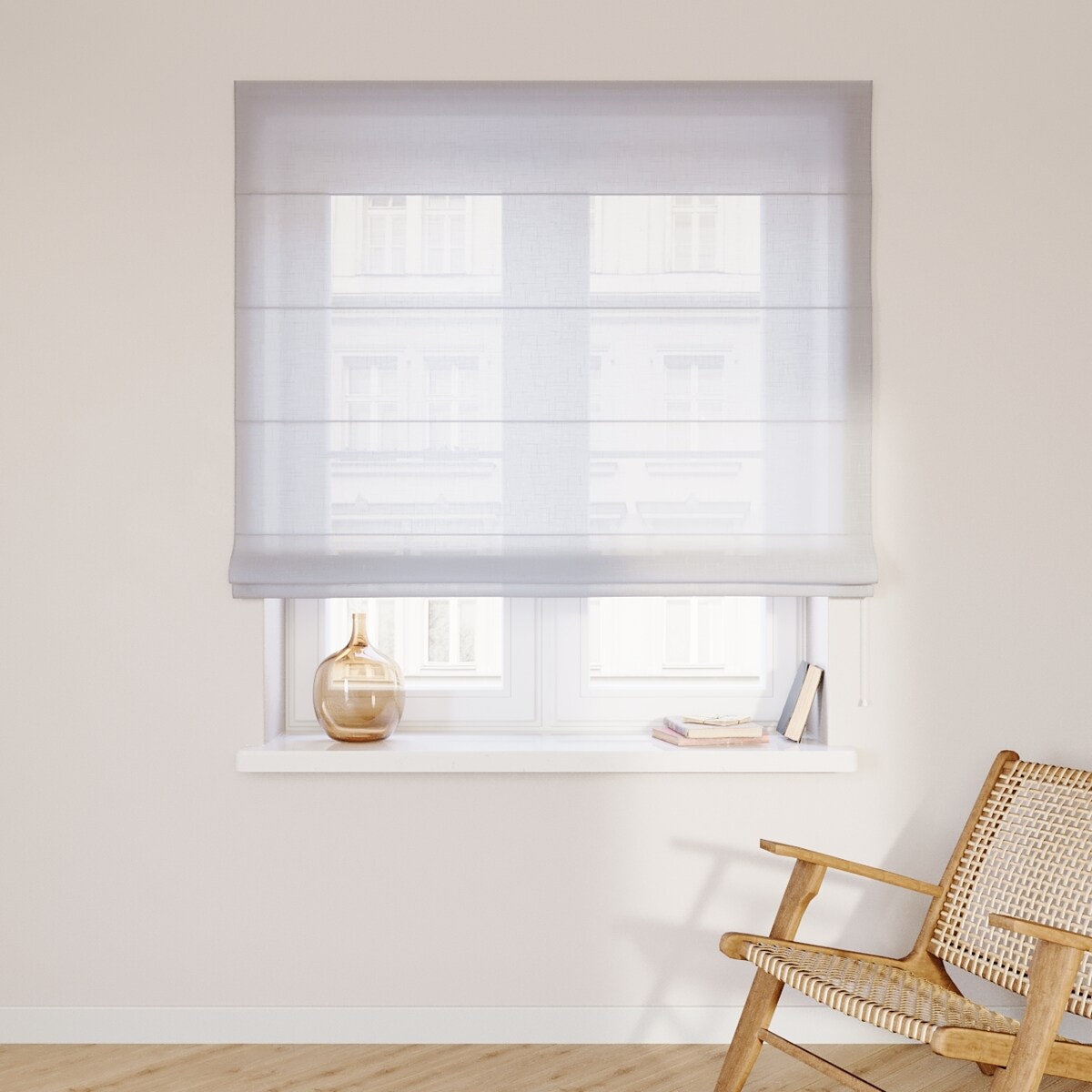 Roleta rzymska Capri 160x170 prześwitująca biała