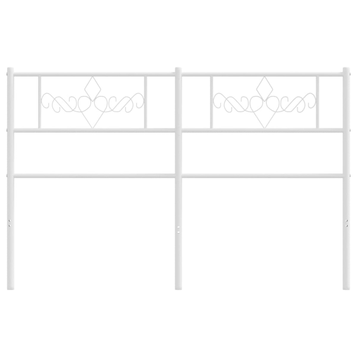 vidaXL Metalowe wezgłowie, białe, 140 cm