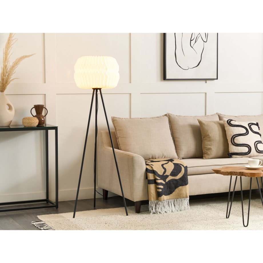 Lampa podłogowa biała HUNTER