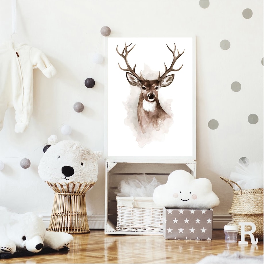 Poster Story, Plakat, Obraz - Jeleń w Akwareli, wymiary 70 x 100 cm