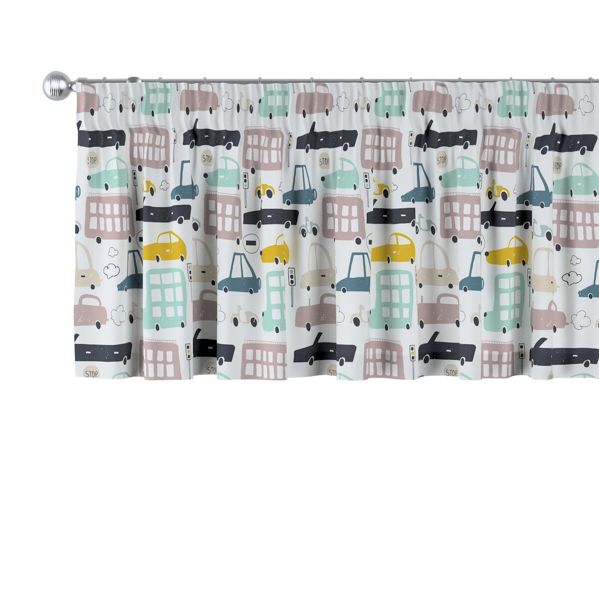 Lambrekin na taśmie marszczącej 260x40 kolorowy