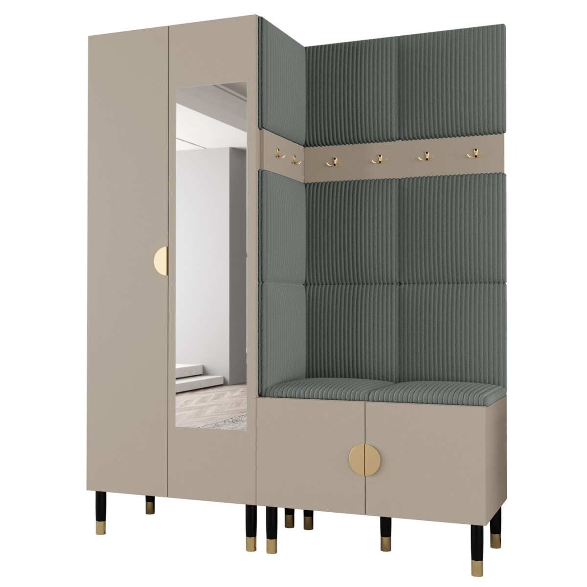 Garderoba do przedpokoju Abiks PALERMO 14 kaszmir+poso60