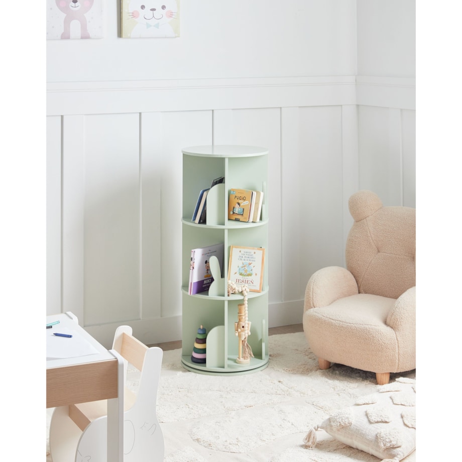 Obrotowy regał CANEY 94 cm Jasnozielony