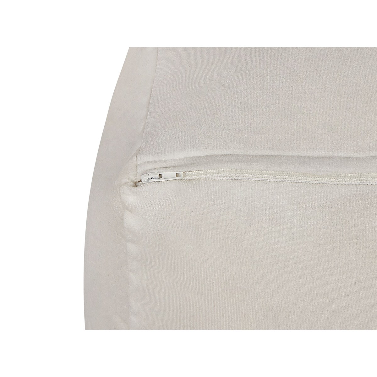 Puf welurowy 50 x 50 x 30 cm jasnobeżowy DAREYN