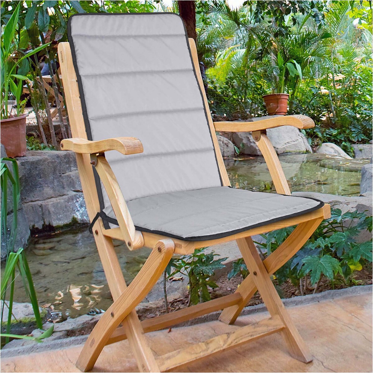 Poduszka Pikowana Z Pianki Wodoodporna Na Ławkę Krzesło Leżak 50X50X80 Cm