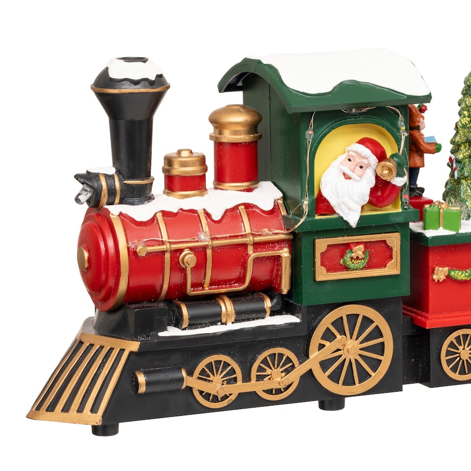 Dekoracja świąteczna z dźwiękiem i ruchoma - pociąg 17,5x9x38 cm TRENU