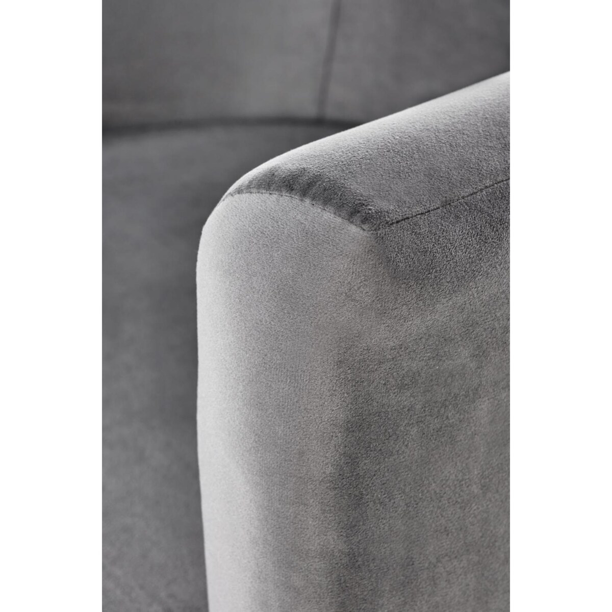 FOTEL WELWETOWY Calidris szary DREWNIANE NÓŻKI