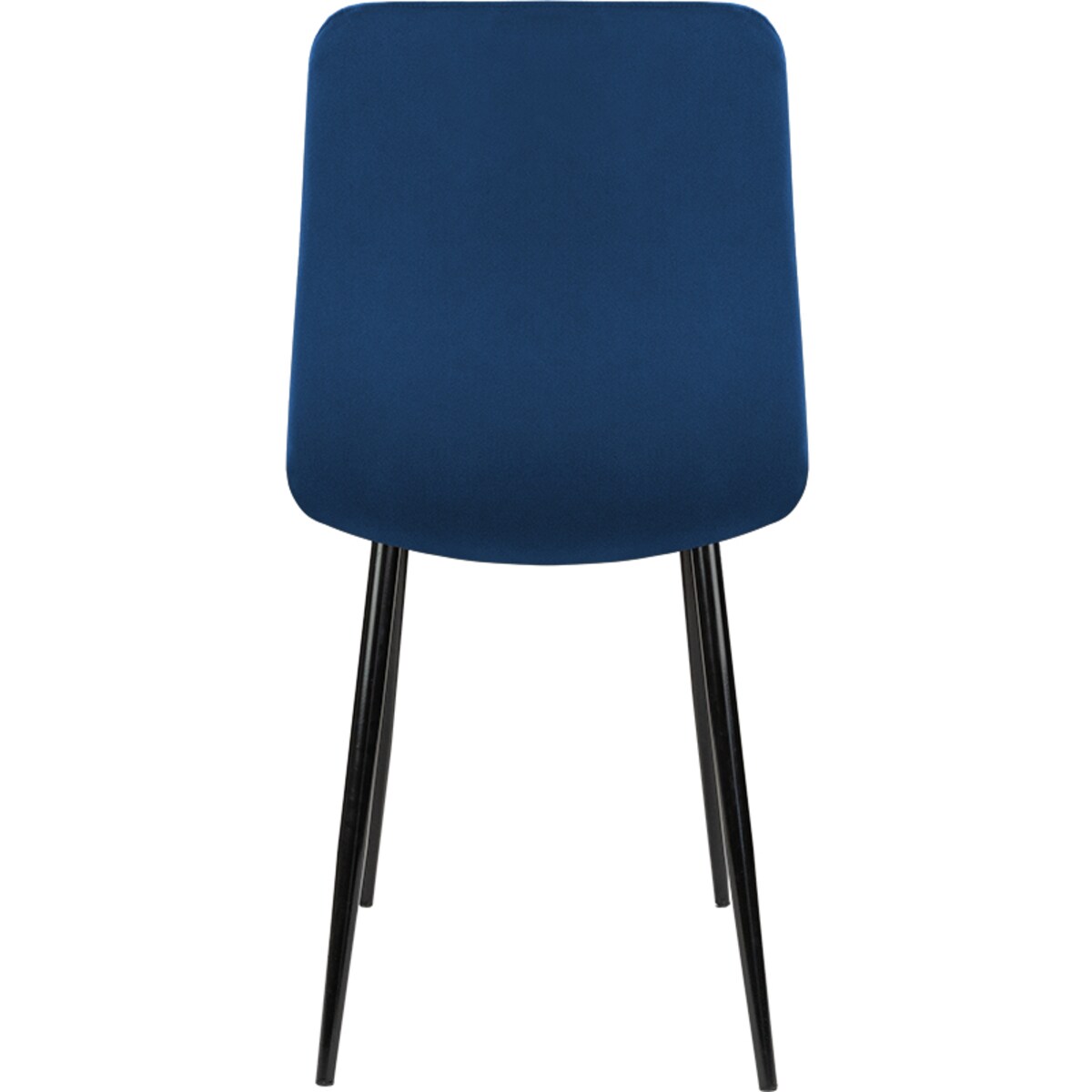 Krzesło do salonu jadalni tapicerowane welurowe z oparciem granatowe