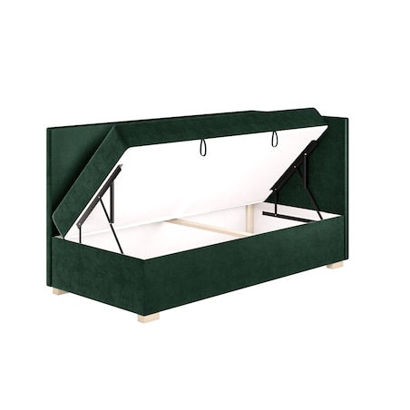 Mesonica Łóżko Flexi, zielone, 90x200, Prawostronne