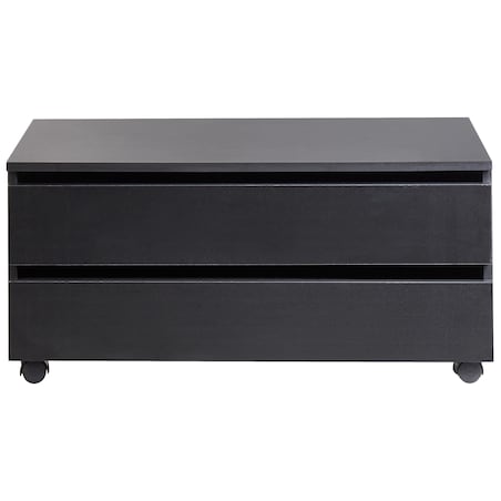 Szafka łazienkowa TERESINA 80 cm z kółkami Czarny