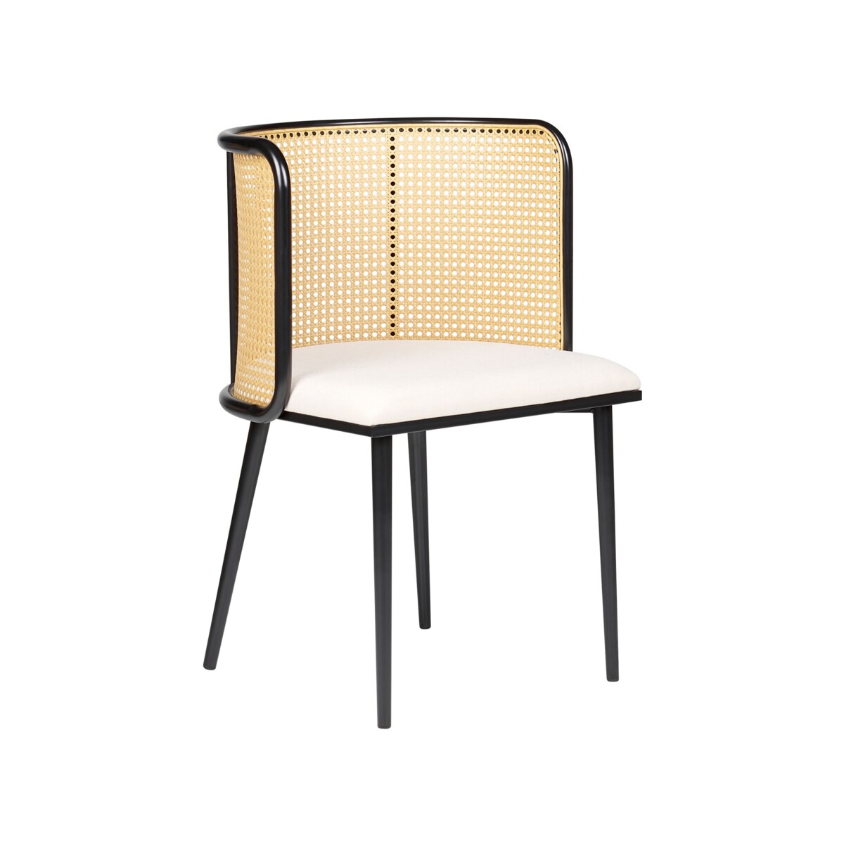 Zestaw 2 krzeseł do jadalni metalowy czarny KOBUK