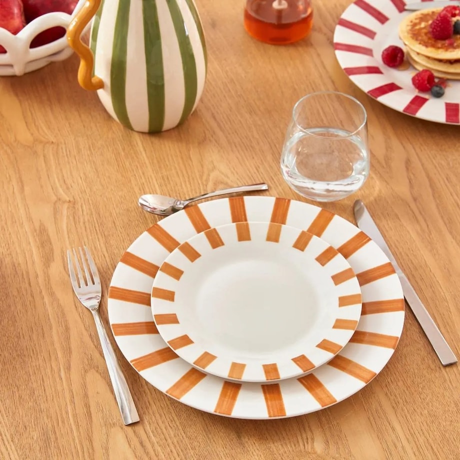 Komplet 6 talerzy deserowych Cheri pomarańczowe Ø19 cm