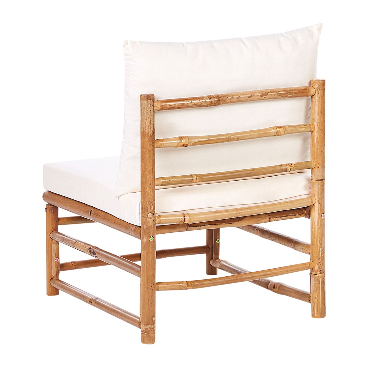 Moduł ogrodowy 1-osobowy bambusowy złamana biel CERRETO