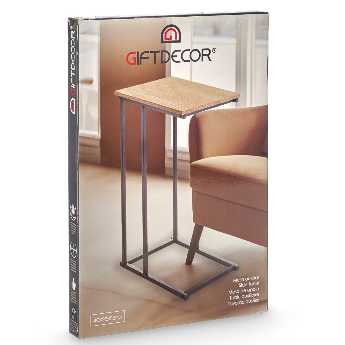 Stolik boczny INDUSTRY, 40 x 26 x 58 cm