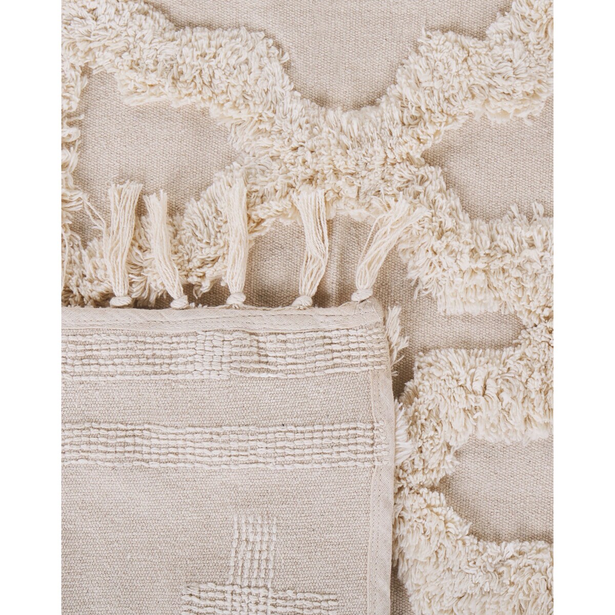 Dywan bawełniany 140 x 200 cm beżowy SULUOVA