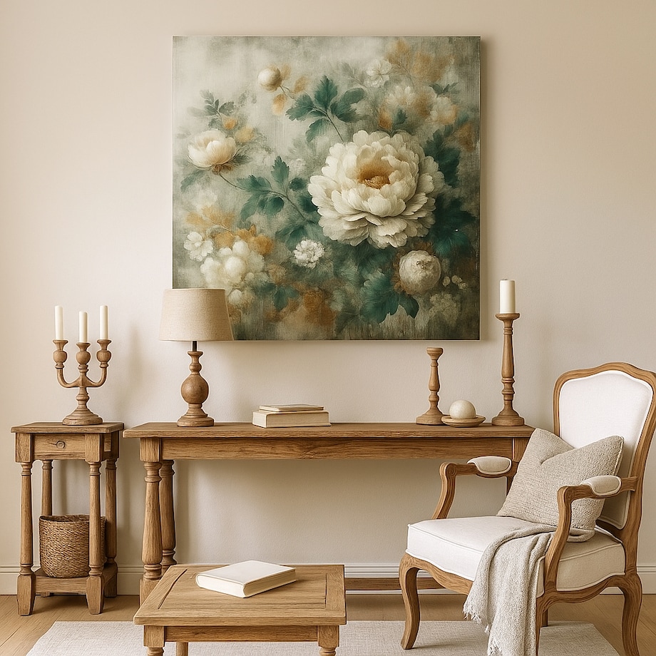 Obraz Canvas Peonia 70cm x 70cm