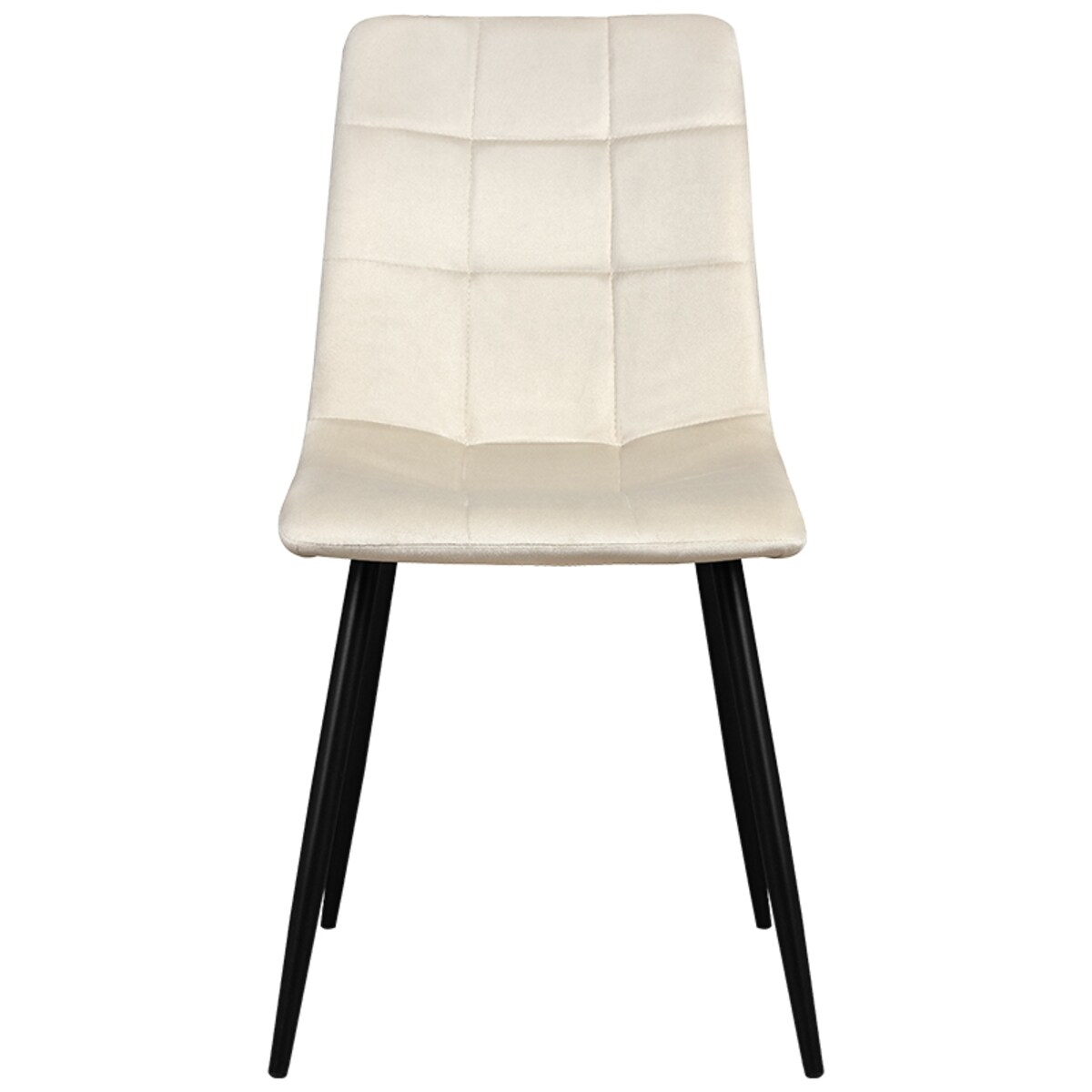 Krzesło tapicerowane welurowe pikowane beżowe do salonu