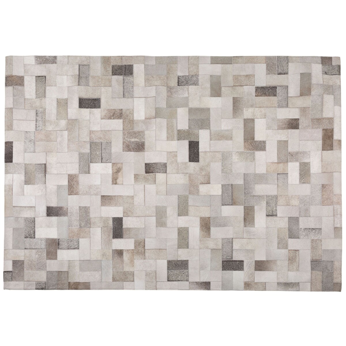 Dywan skórzany 160 x 230 cm szaro-beżowy KORFEZ