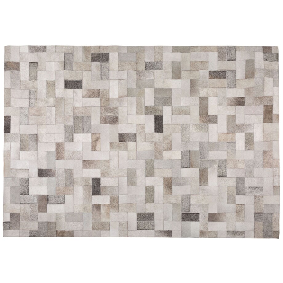 Dywan skórzany 160 x 230 cm szaro-beżowy KORFEZ