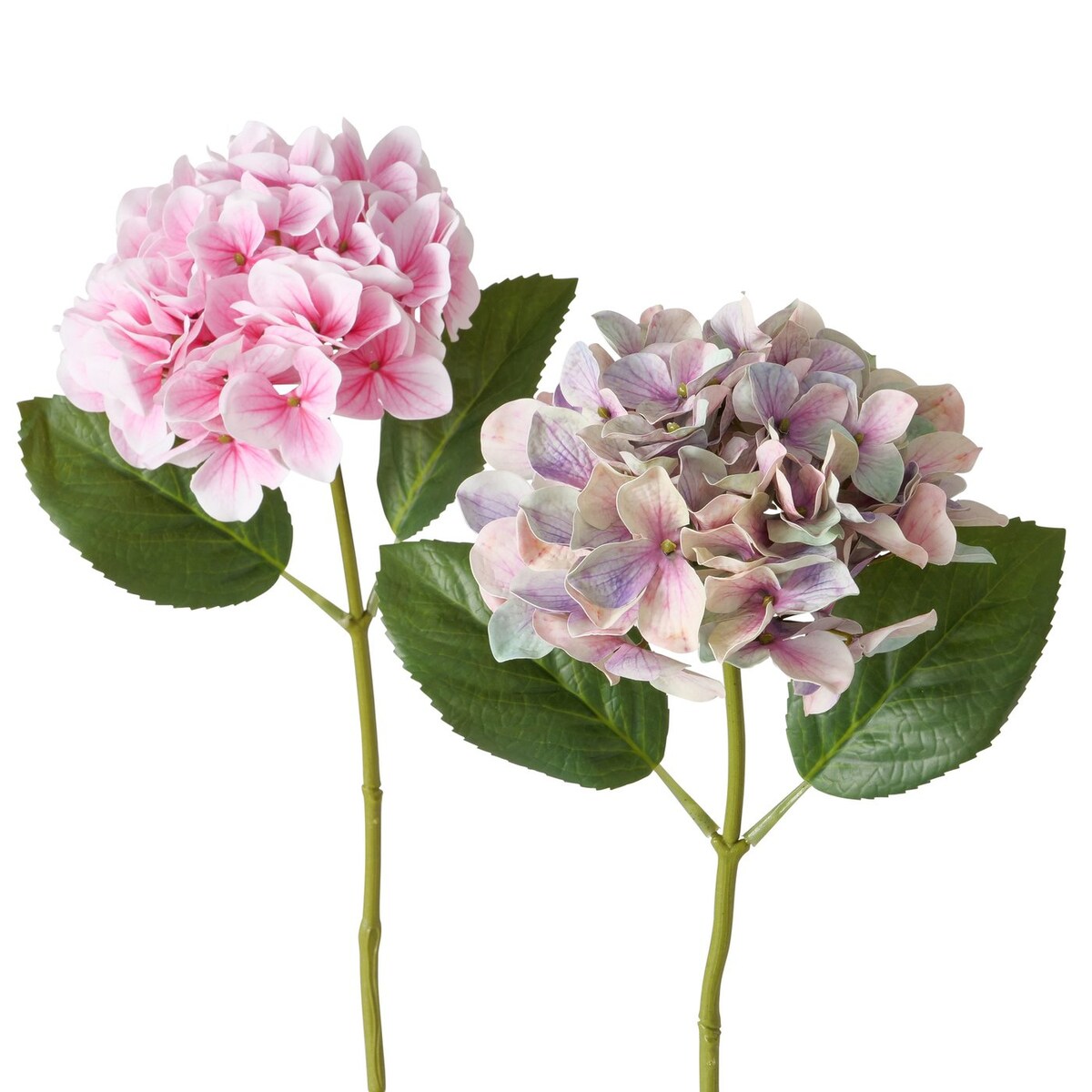 Sztuczna hortensja na łodydze, 46 cm