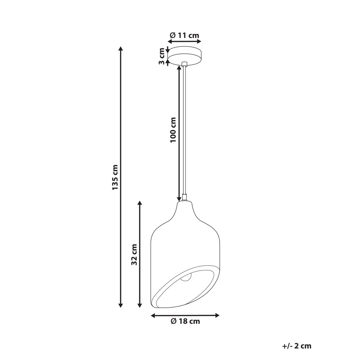 Lampa wisząca GANDAKI Drewno mango Jasnobrązowy