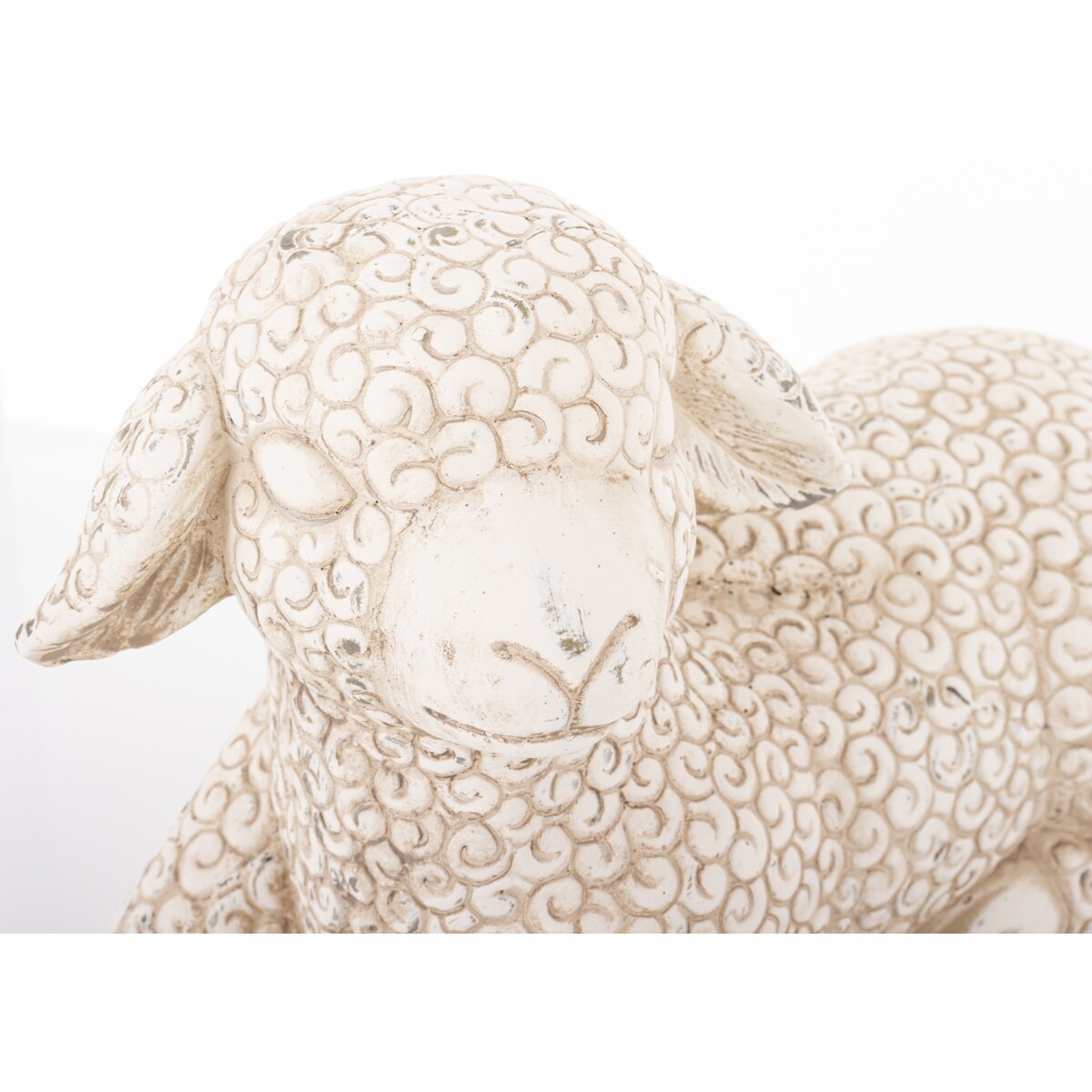 Dekoracja - figurka cementowa OWIECZKA 20,5x32x13 cm leżąca