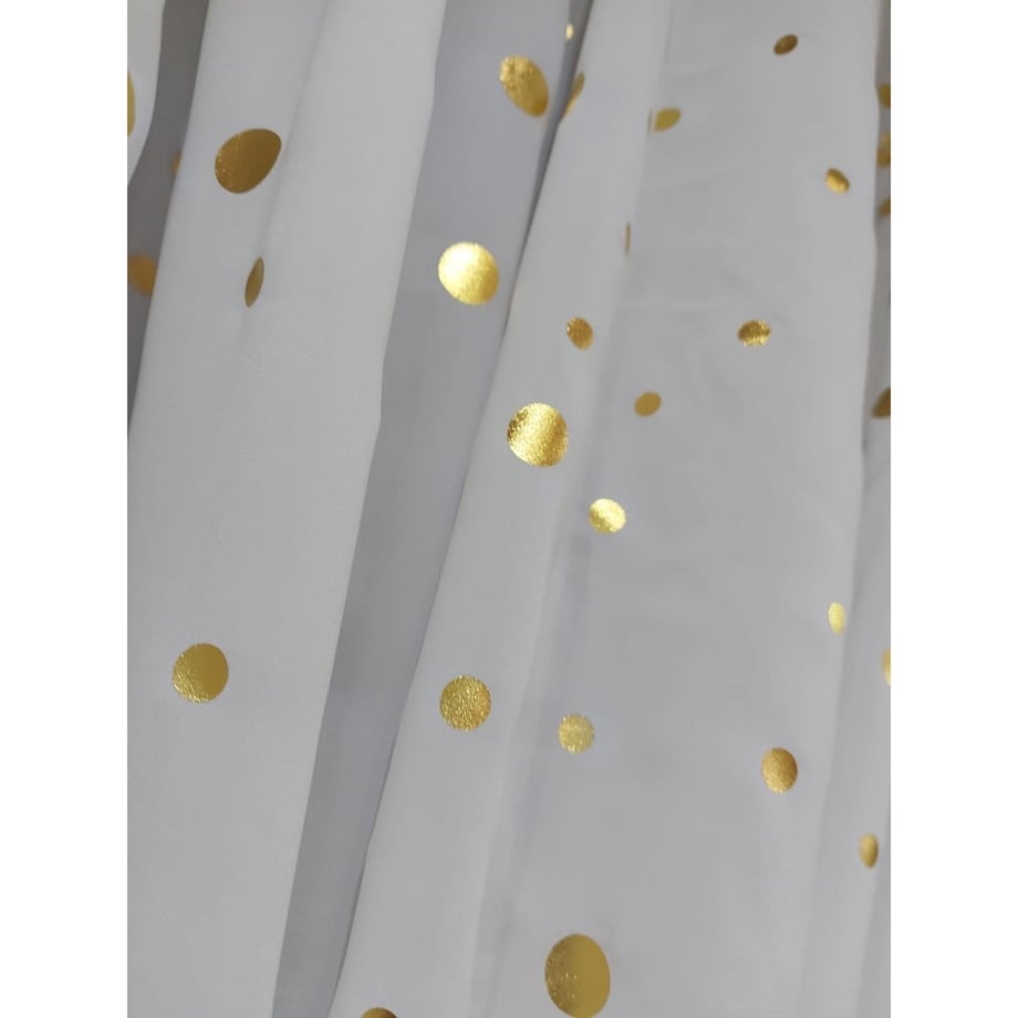 Firana gotowa złote akcenty 400x250 cm