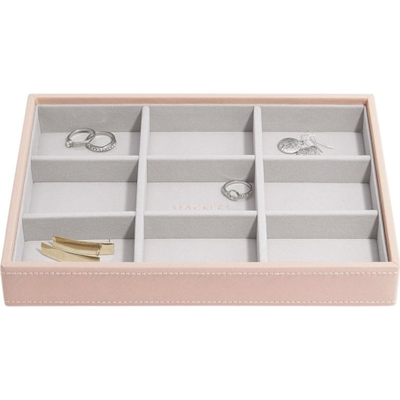 Szkatułka na biżuterię Stackers 9 komorowa classic różowa