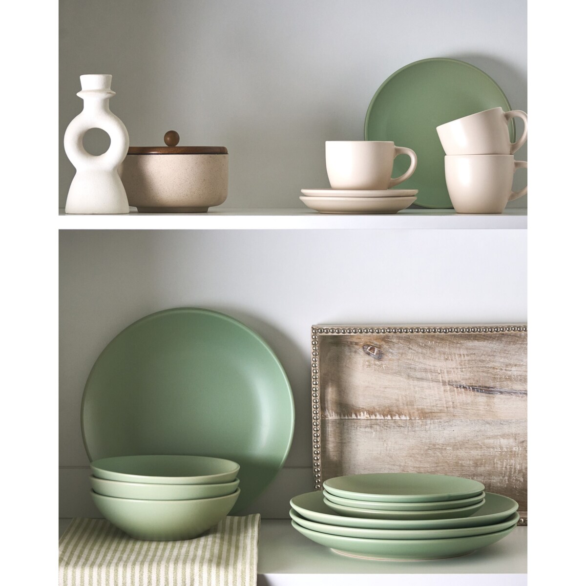 Zastawa stołowa 18-częściowa VIVANI Kamionka Zielony